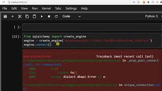 How SQLALchemy engine throughs error on engine.connect()