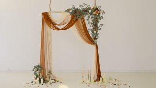 Product tutorial: how to hang the draping fabric sets on the arch