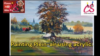 Colinsteedart. Plein-air painting using acrylic colour.  @colinsteedartist