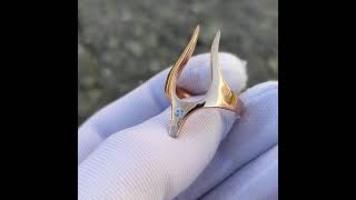 Egyptian Ring The Eye of Anubis Gold Ring, Gemstone