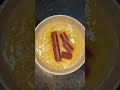 How To fried hotdog by yourself at home is very easily.​ Health food. fast food.  #food #short #0017