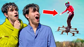 I SURPRISED LUCAS AND MARCUS DOBRE WITH A REAL HOVERBOARD!!