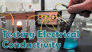Testing ionic electrical conductivity ⚡ #chemistry #ionic #conductivity