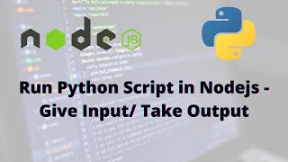 Run Python Script in Nodejs - Give Input/Take Output