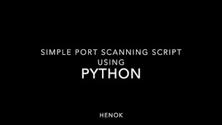 Simple port scanning python tool