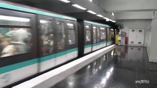RATP Métro MP89 sur la ligne 4 départ à Saint-Germain des-Près