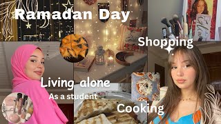 Living alone in Ramadan✨|يوم في رمضان  (🫧grwm, uni, iftar, shopping 🛍️)