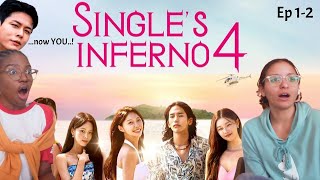 Koreans are TOO HOT TO HANDLE - Single's Inferno S4 Ep 1-2 REACTION (솔로지옥4)