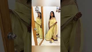 kasavu golden tissue ready to wear saree with tussles Ready to wear 1060+sNormal Saree :Rs 860+s