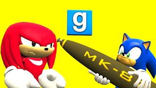 Knuckles and Sonic GMOD gameplay in a nutshell (Garry's mod animation)