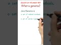 83  What is generics in java? #interviewquestions #javaprogramming #javaclass