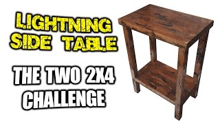 Lightning Side Table - Two 2x4 Challenge