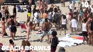 Disturbances break out at beaches in Rhode Island