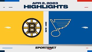 NHL Highlights | Bruins vs. Blues - April 2, 2023