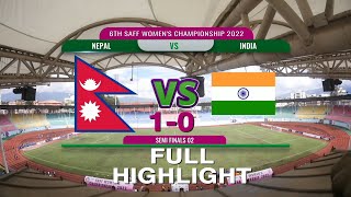 Nepal VS India 1-0 | SEMI FINAL | SAFF WOMEN CHAMPIONSHIP | FULL HIGHLIGHTS | AP1HD