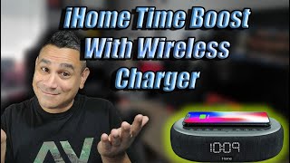 iHome Time Boost With Wireless Charging Dock For Cell Phone