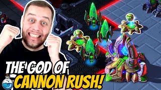 Cannon Rush beats one of the BEST TERRAN in the world! | Cannon Rush in Grandmaster #100 StarCraft 2