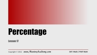 SAT Math - Percent and Percentage