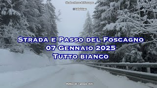 Strada e Passo del Foscagno - 7 Gennaio 2025 Tutto bianco