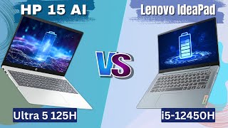 Lenovo IdeaPad Slim 3 VS HP 15 AI Laptop Comparison | 12450H VS Ultra 5-125H @MrDarkMind