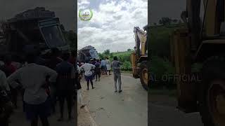 Road accident in Panyam | 2 lorries accident in Panyam #Roadaccident #Shorts panyam highway