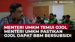 Temui Pengemudi Ojol, Menteri UMKM Pastikan Tak Ada Pencabutan BBM Bersubsidi | OneNews Update