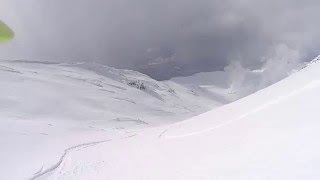 Skiing Asahidake crater