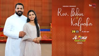 WEDDING CEREMONY || REV. BIBN \u0026 KALPAKA || 26.04.2023 11.00 AM || A ONE STUDIO POOYAPALLY 9447503854