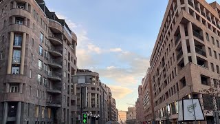 Walking tour of Yerevan. Ararat plant, Cascade, Sargsyan Avenue.