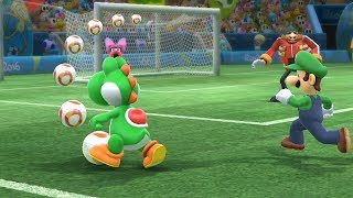 Mario and Sonic at The Rio 2016 Olympic Games Gamplay Football Amy vs Bowse Jr , Amy vs Peach