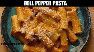 Creamy Bell Pepper Pasta | Oven - roasted bell peppers | Easy pasta recipe