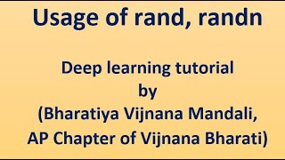 11-Usage of rand,randn