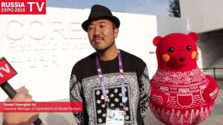 Mishka visiting Korea Pavilion at Expo 2015