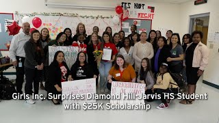 Girls Inc. Surprises Diamond Hill Jarvis HS Student with $25K Scholarship