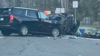 1 dead after Highway 50 crash at Sierra-At-Tahoe Resort sign