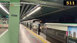 ⁴ᴷ [KSFC ON EWL REVENUE 2023] SMRT Trains, EWL Train Arriving Buona Vista - Kawasaki C151C 717/718