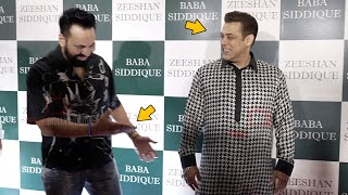 Salman Khan arrives at Baba Siddique Iftar Party 2024 and Cutest Gesture for Bodyguard Shera