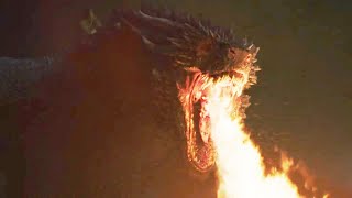 Game of Thrones 8x03 Daenerys saves Jon and Wights attack Drogon Scene