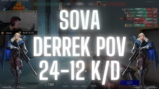 EG Derrek POV Sova on Abyss 24-12 K/D (VALORANT Pro POV)