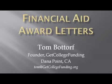 Financial Aid Award Letters Financial Aid Award Letters