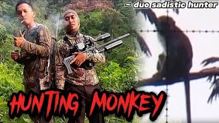 2 hunter brutal‼️Berburu Kera Di Balik Daun☠️berburu monyet☠️hunting monkey@arnosnipersumbar