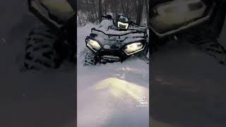 Put some time into this one #polaris #570 #sportsman #quad #atv #plow #plowing #plowingsnow #snow