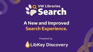 UW Library Search: New and Improved
