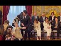 Il compagno di Giorgia Meloni Andrea Giambruno e la figlia Ginevra arrivano al Quirinale