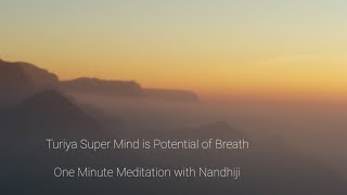 Turiya Supermind Potential in Breath: 1 Minute Meditation with Nandhiji