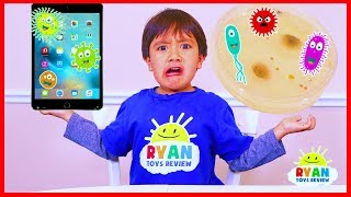 Ryan growing bacteria from his iPad! | science experiments for kids to do at home