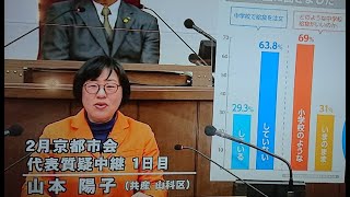 2023.2.27 山本陽子議員（山科区）,代表質問,まちづくり,公共交通,中学校給食