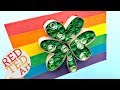 Paper Quilling Shamrock Card DIY   St Patrick's Day Shamrock Card DIY