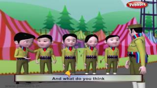 Five Little Soldiers | Nursery Rhymes With Lyrics | Nursery Poems | 3D Nursery Rhymes For Children