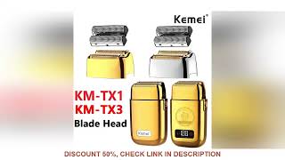 Kemei-Professional substituição Foil and Cutter Blades Set adequado para Kemei TX1 Shaver barbeadore